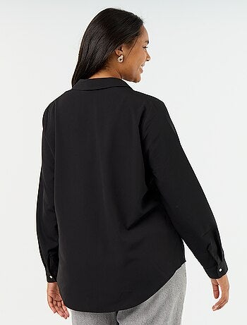 Effen soepelvallende blouse