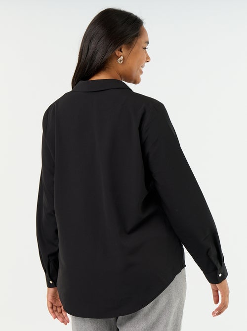 Effen soepelvallende blouse - Kiabi