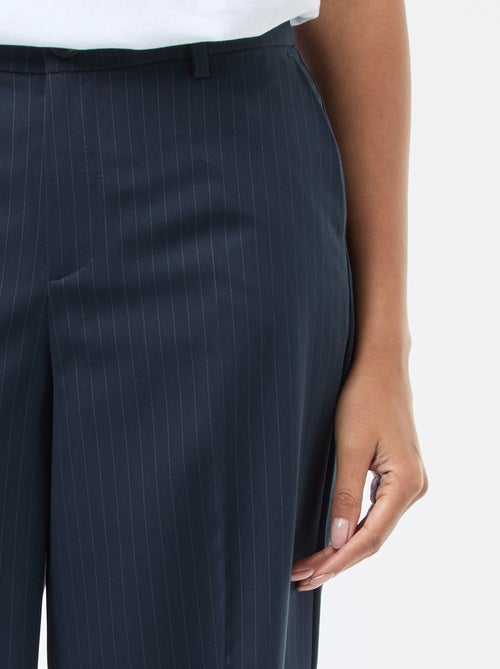 Effen, soepelvallende broek met wijde pijpen - Kiabi