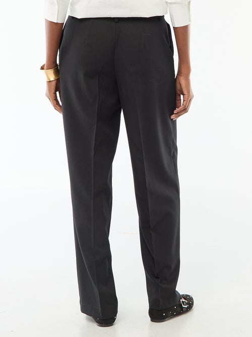 Effen, soepelvallende broek met wijde pijpen - Kiabi