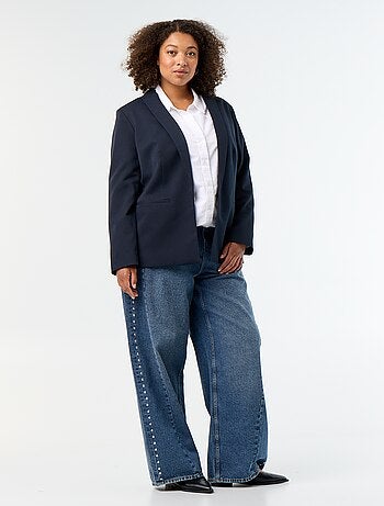 Effen soepelvallende oxfordblouse
