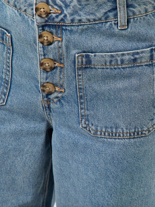 Effen spijkerbroek met wijde pijpen - Kiabi