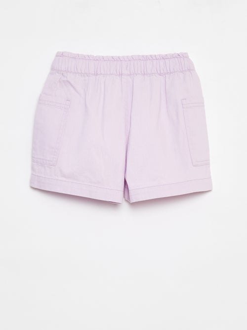 Effen spijkershort met zakken - Kiabi