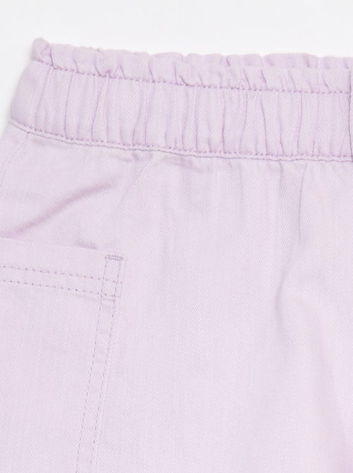 Effen spijkershort met zakken - Kiabi