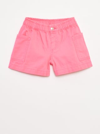 Effen spijkershort met zakken