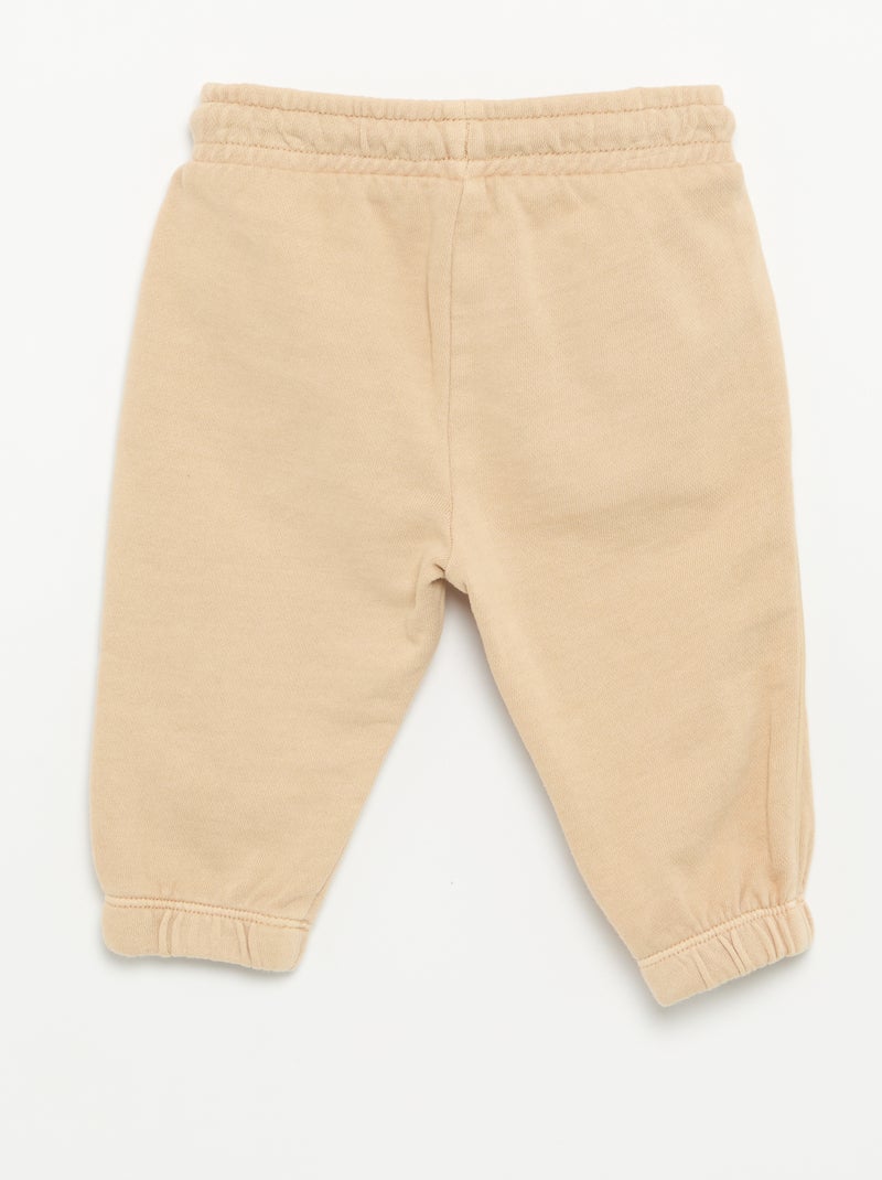 Effen sportbroek Biege - Kiabi
