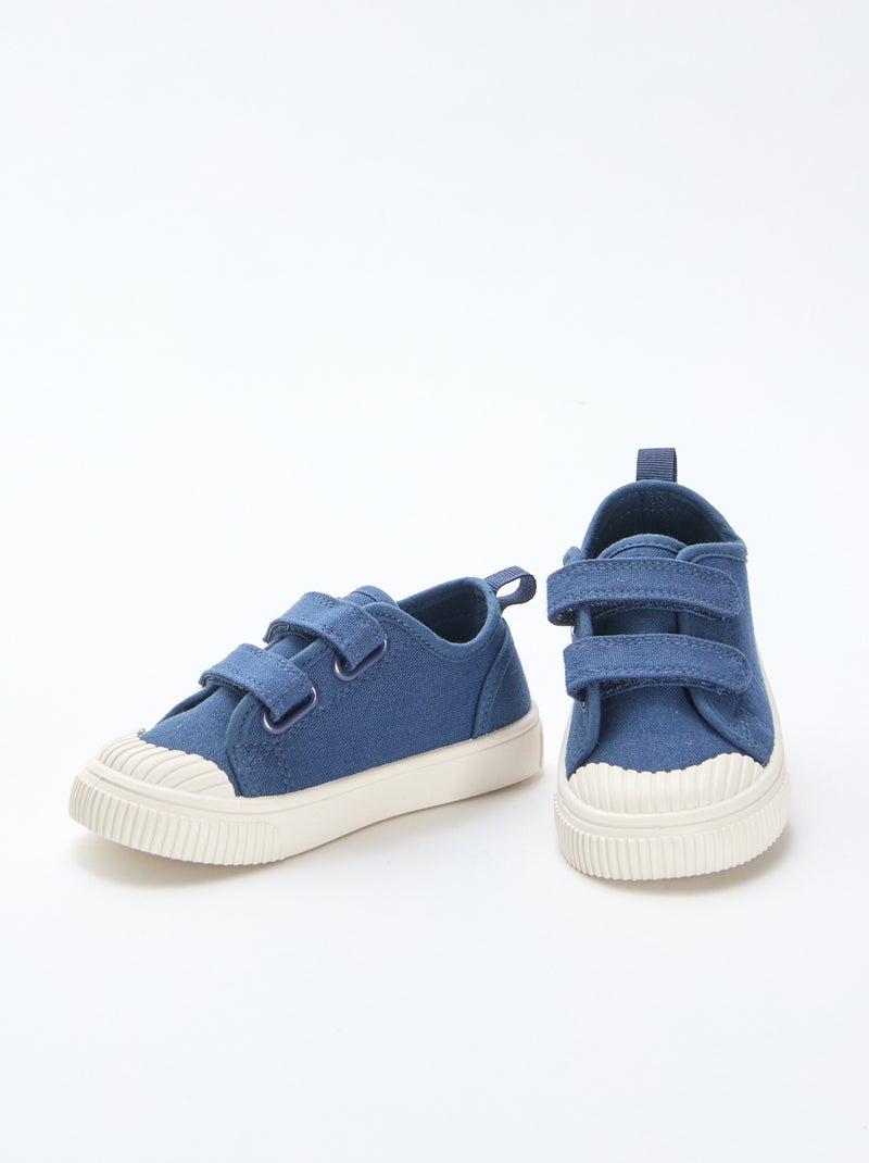 Effen stoffen sneakers Blauw - Kiabi