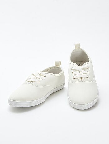 Effen stoffen sneakers