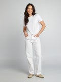 Effen straight-fit jeans wit - Kiabi