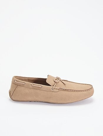 Effen suèdelook mocassins