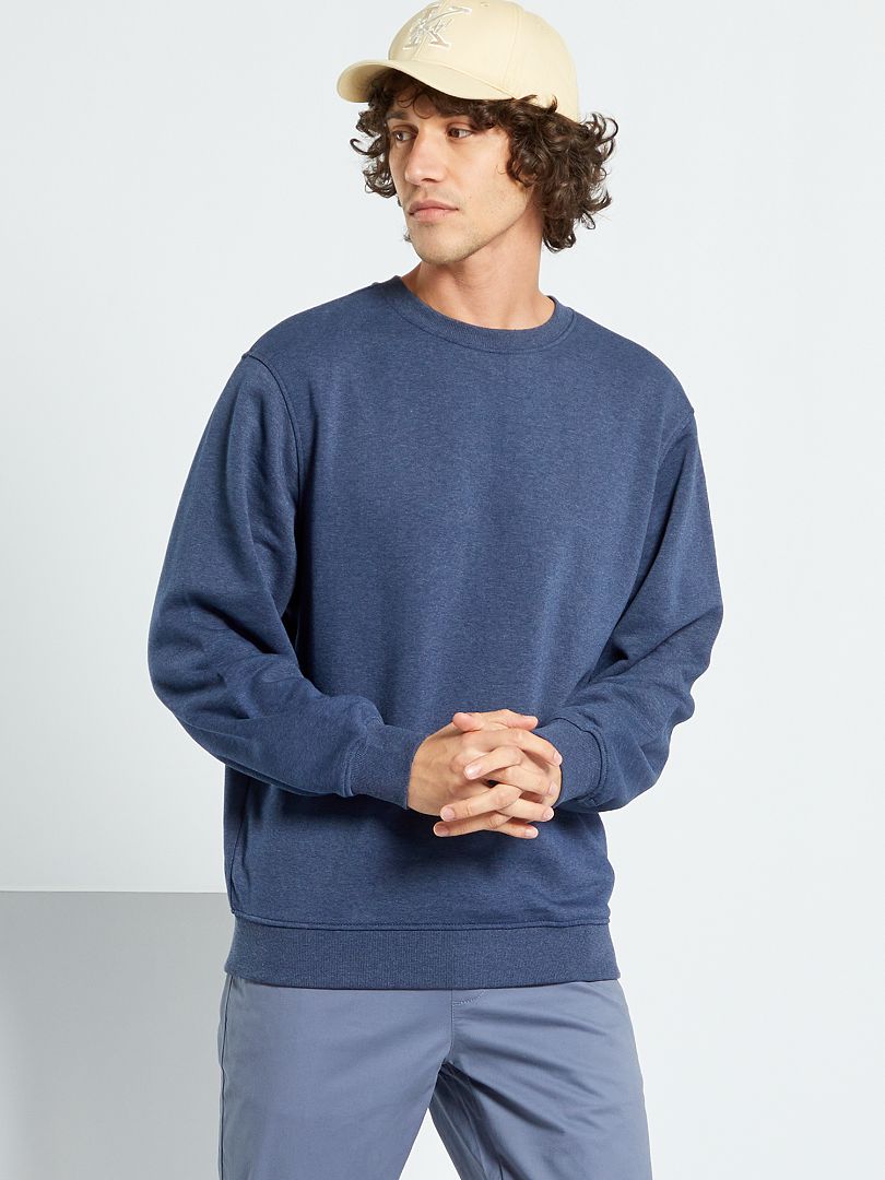 Effen sweater BLAUW - Kiabi