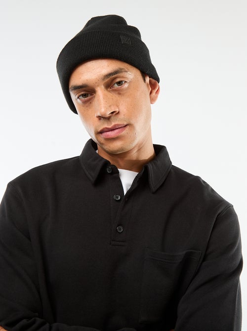 Effen sweater in polostijl met lange mouw - Kiabi