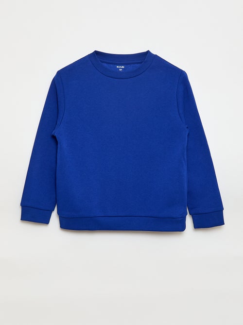 Effen sweater joggingstof met zachte, geruwde binnenzijde - Kiabi Effen sweater joggingstof met zachte, geruwde binnenzijde - Kiabi