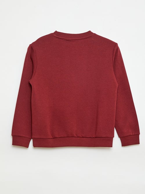 Effen sweater joggingstof met zachte, geruwde binnenzijde - Kiabi