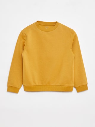 Effen sweater joggingstof met zachte, geruwde binnenzijde