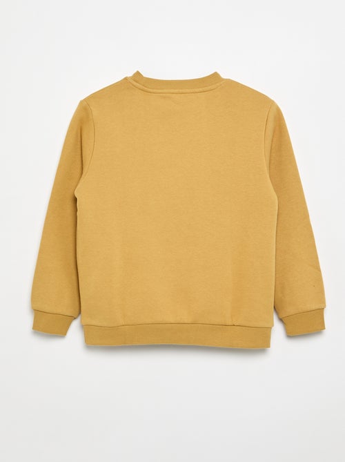 Effen sweater joggingstof met zachte, geruwde binnenzijde - Kiabi
