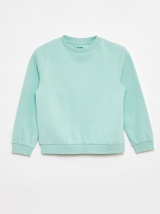 Effen sweater joggingstof met zachte, geruwde binnenzijde