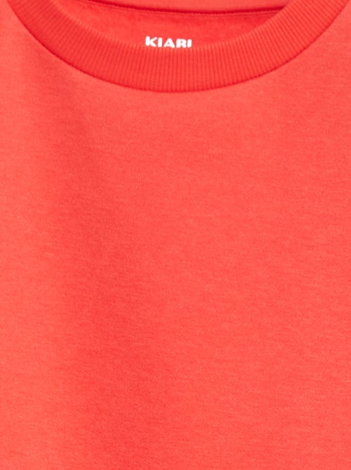 Effen sweater joggingstof met zachte, geruwde binnenzijde - Kiabi Effen sweater joggingstof met zachte, geruwde binnenzijde - Kiabi