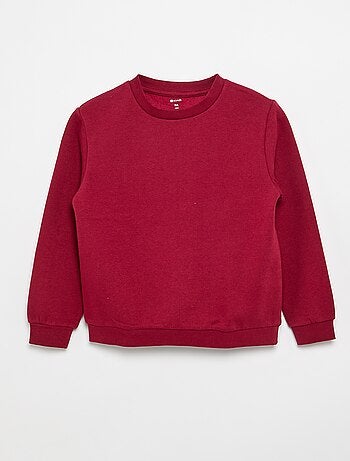 Effen sweater joggingstof met zachte, geruwde binnenzijde