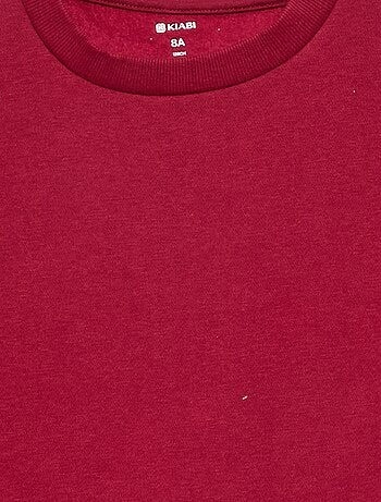Effen sweater joggingstof met zachte, geruwde binnenzijde