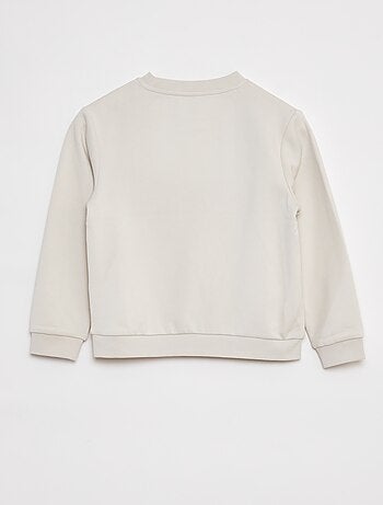 Effen sweater joggingstof met zachte, geruwde binnenzijde