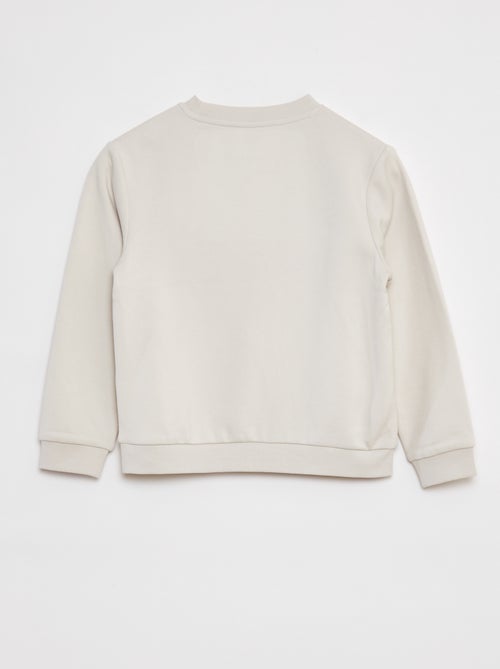 Effen sweater joggingstof met zachte, geruwde binnenzijde - Kiabi Effen sweater joggingstof met zachte, geruwde binnenzijde - Kiabi