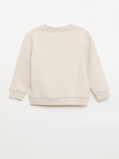 Effen sweater joggingstof met zachte, geruwde binnenzijde - Kiabi Effen sweater joggingstof met zachte, geruwde binnenzijde - Kiabi