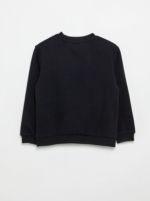 Effen sweater joggingstof met zachte, geruwde binnenzijde - Kiabi