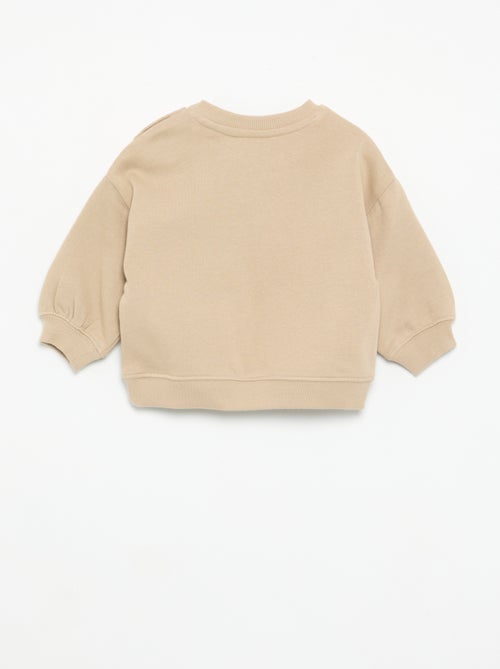 Effen sweater met borstopdruk - Kiabi Effen sweater met borstopdruk - Kiabi