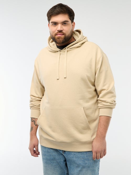 Effen sweater met capuchon van french terry - Kiabi