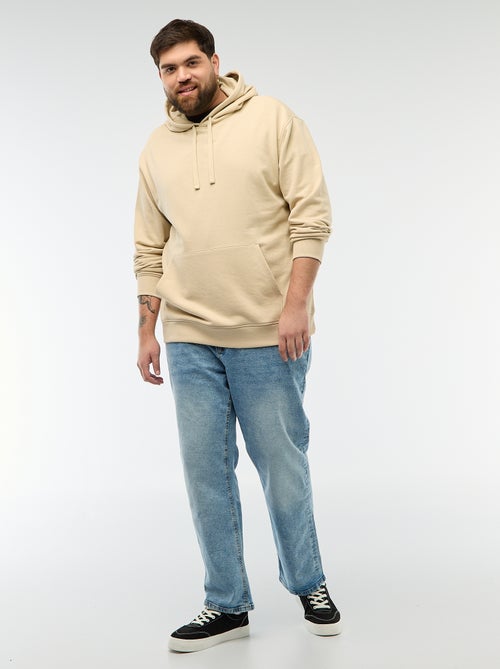 Effen sweater met capuchon van french terry - Kiabi