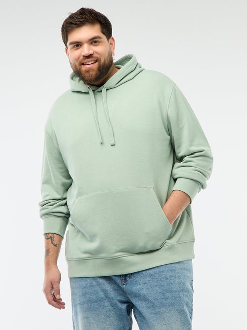 Effen sweater met capuchon van french terry - Kiabi