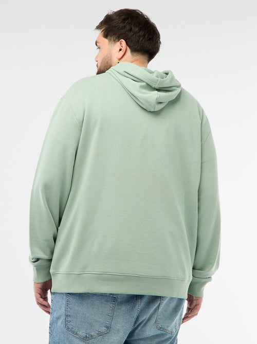 Effen sweater met capuchon van french terry - Kiabi