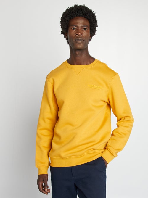 Effen sweater met geborduurde tekst - Kiabi