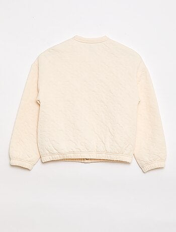 Effen sweater met gemoltonneerd effect - Gemakkelijk aan te trekken collectie