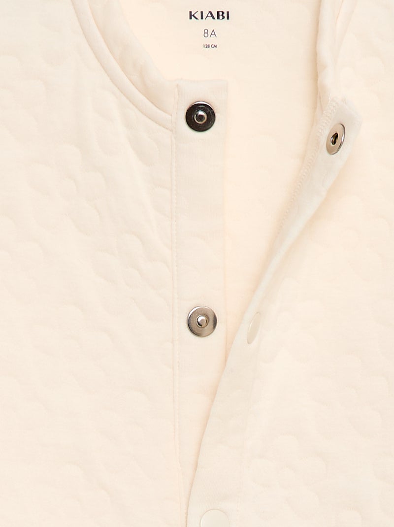 Effen sweater met gemoltonneerd effect - Gemakkelijk aan te trekken collectie Biege - Kiabi