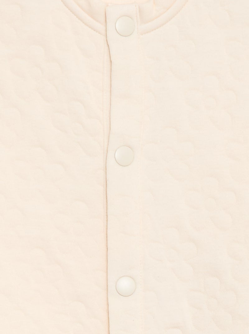 Effen sweater met gemoltonneerd effect - Gemakkelijk aan te trekken collectie Biege - Kiabi