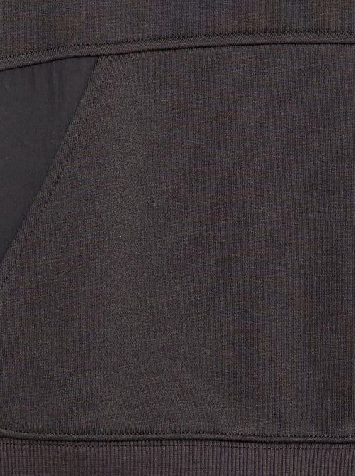 Effen sweater met kap en kangoeroezak - Kiabi