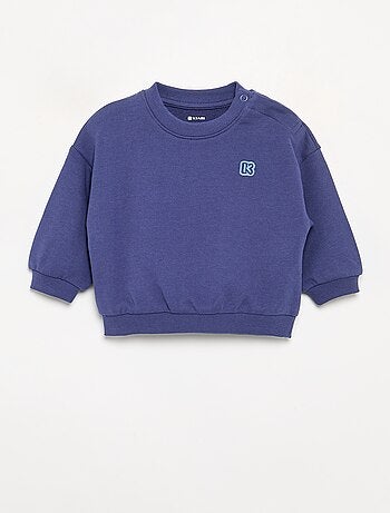 Effen sweater met lange mouwen van ongeruwde molton voor baby's - Kiabi