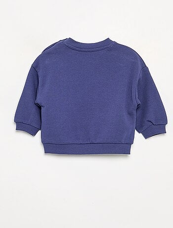 Effen sweater met lange mouwen van ongeruwde molton voor baby's - Kiabi