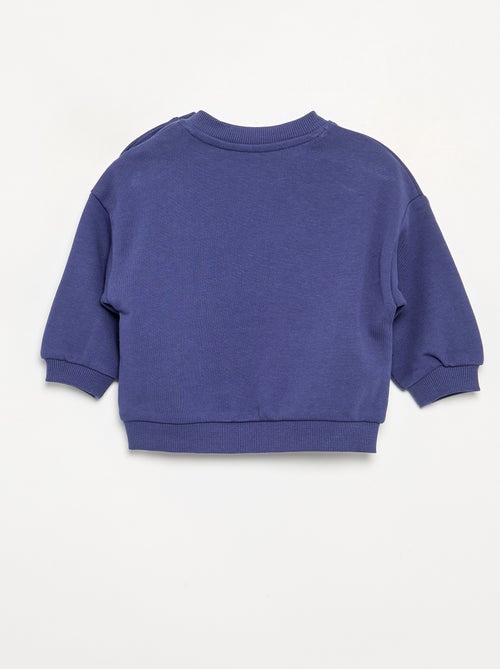 Effen sweater met lange mouwen van ongeruwde molton voor baby's - Kiabi - Kiabi