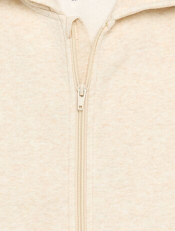 Effen sweater met rits en capuchon
