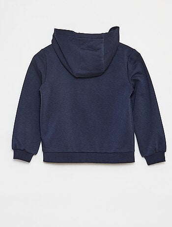 Effen sweater met rits en capuchon
