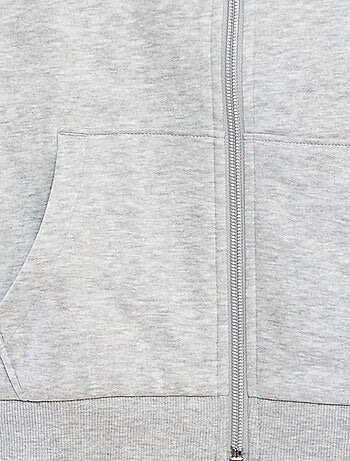 Effen sweater met rits en capuchon