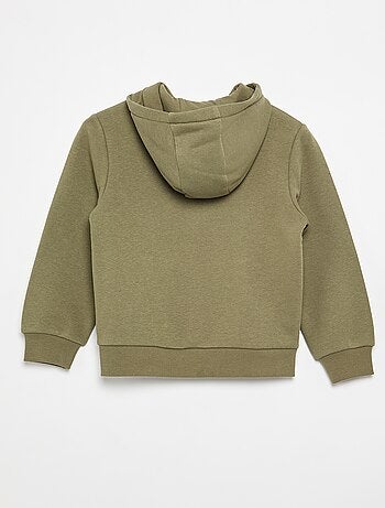 Effen sweater met rits en capuchon