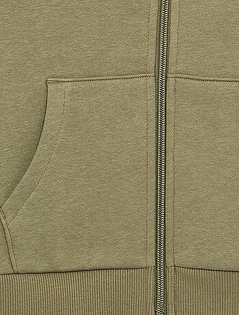 Effen sweater met rits en capuchon