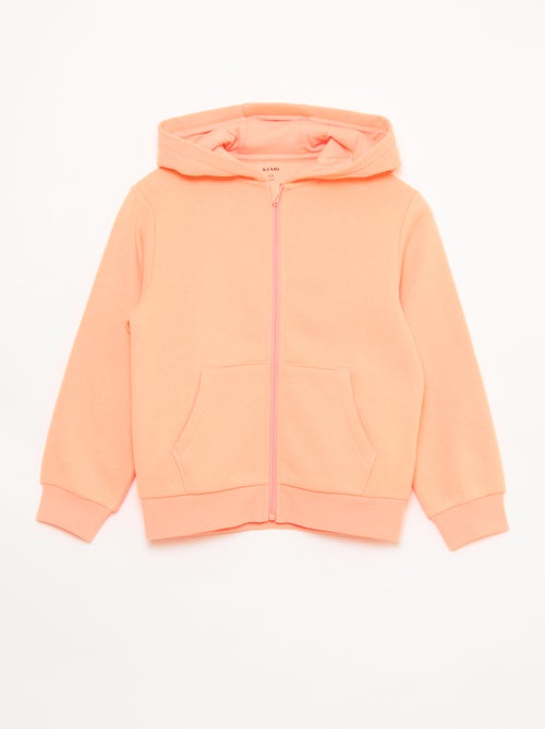 Effen sweater met rits en capuchon - Kiabi