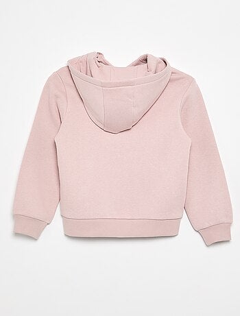 Effen sweater met rits en capuchon