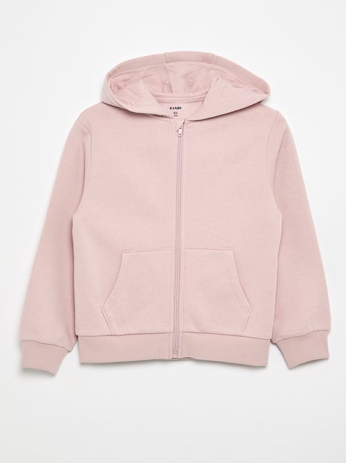 Effen sweater met rits en capuchon - Kiabi