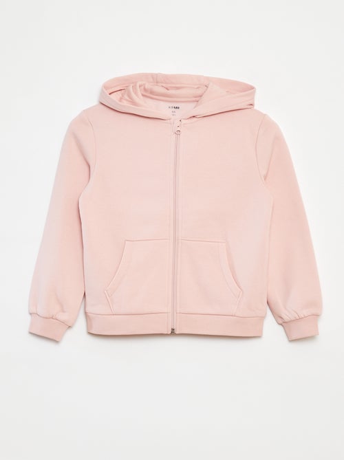 Effen sweater met rits en capuchon - Kiabi